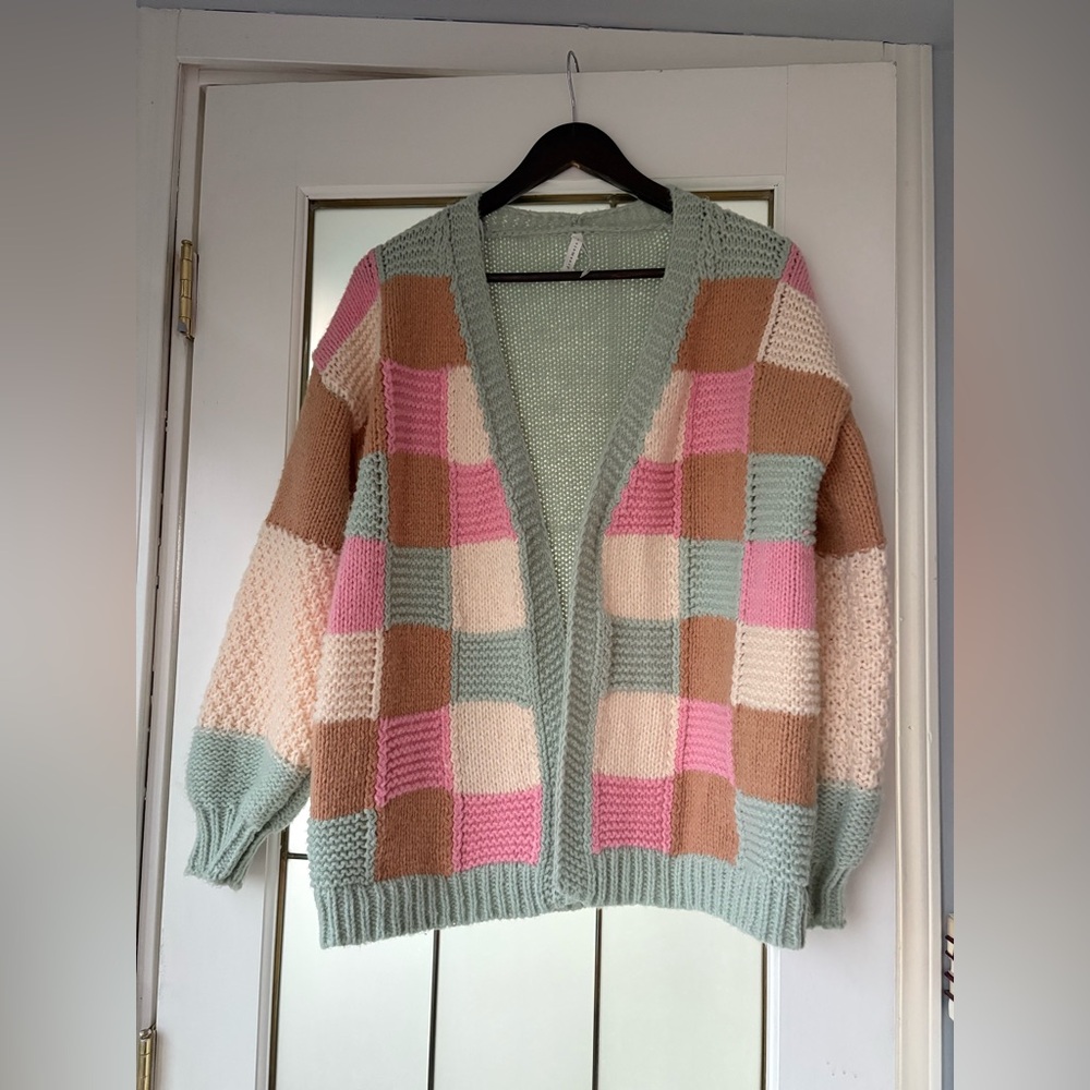 Dreamers Colorful Patchwork Women's Sweater in XS